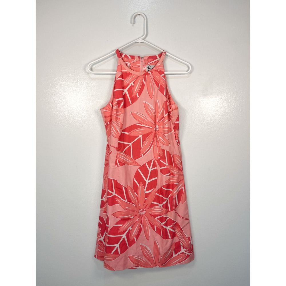 Lilly Pulitzer Coral Pink‎ Floral Dress Size 2 Resort Vacation Summer